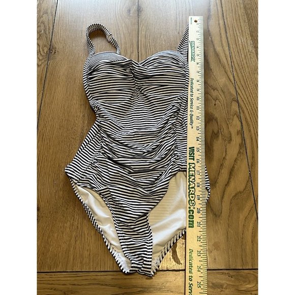 Nip Tuck Swim Navy & White One Piece Multi Fit Cup Bathing Suit USA Size 4 - Picture 7 of 16